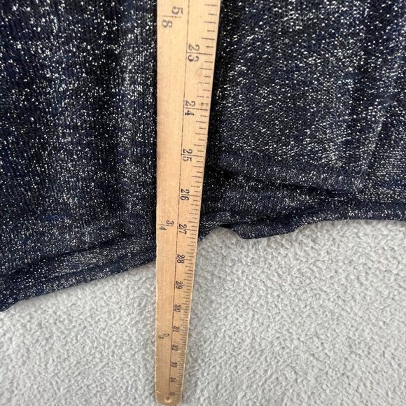 Slinky Brand Sparkly Knit Open Cardigan Sweater Metallic XS - Picture 6 of 9